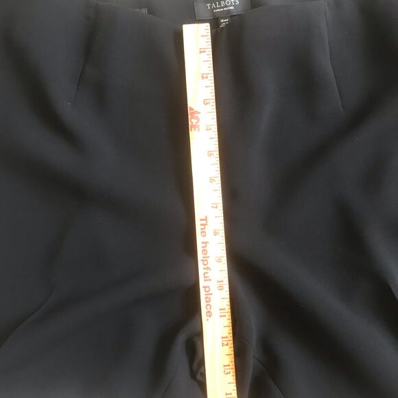 Talbots Heritage Side Zip Straight Wide Leg Dress Pants Size 18 Petite Black NWT - Picture 5 of 11